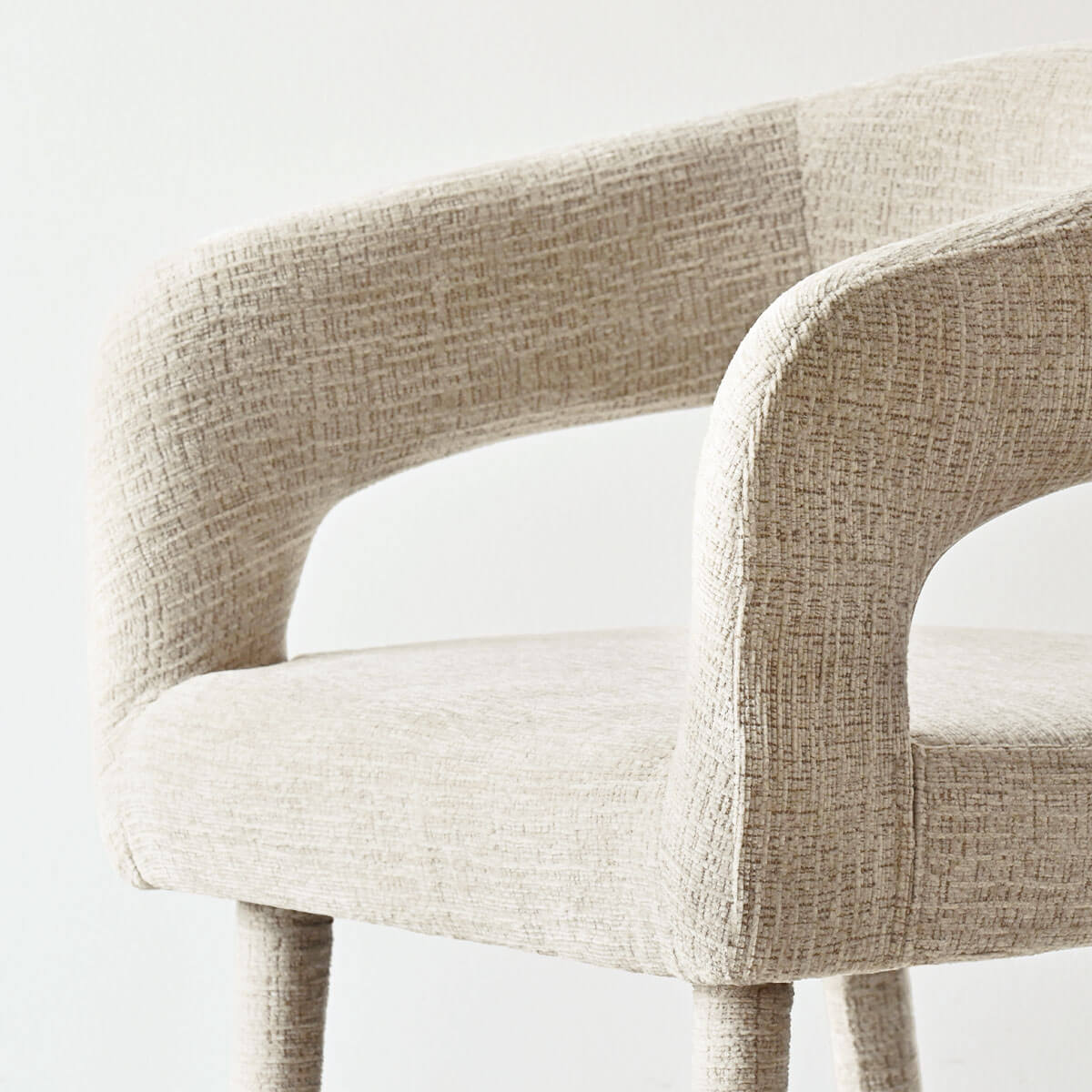 Anna Modern Upholstered Dining Chairs with Arm (Set of 4)