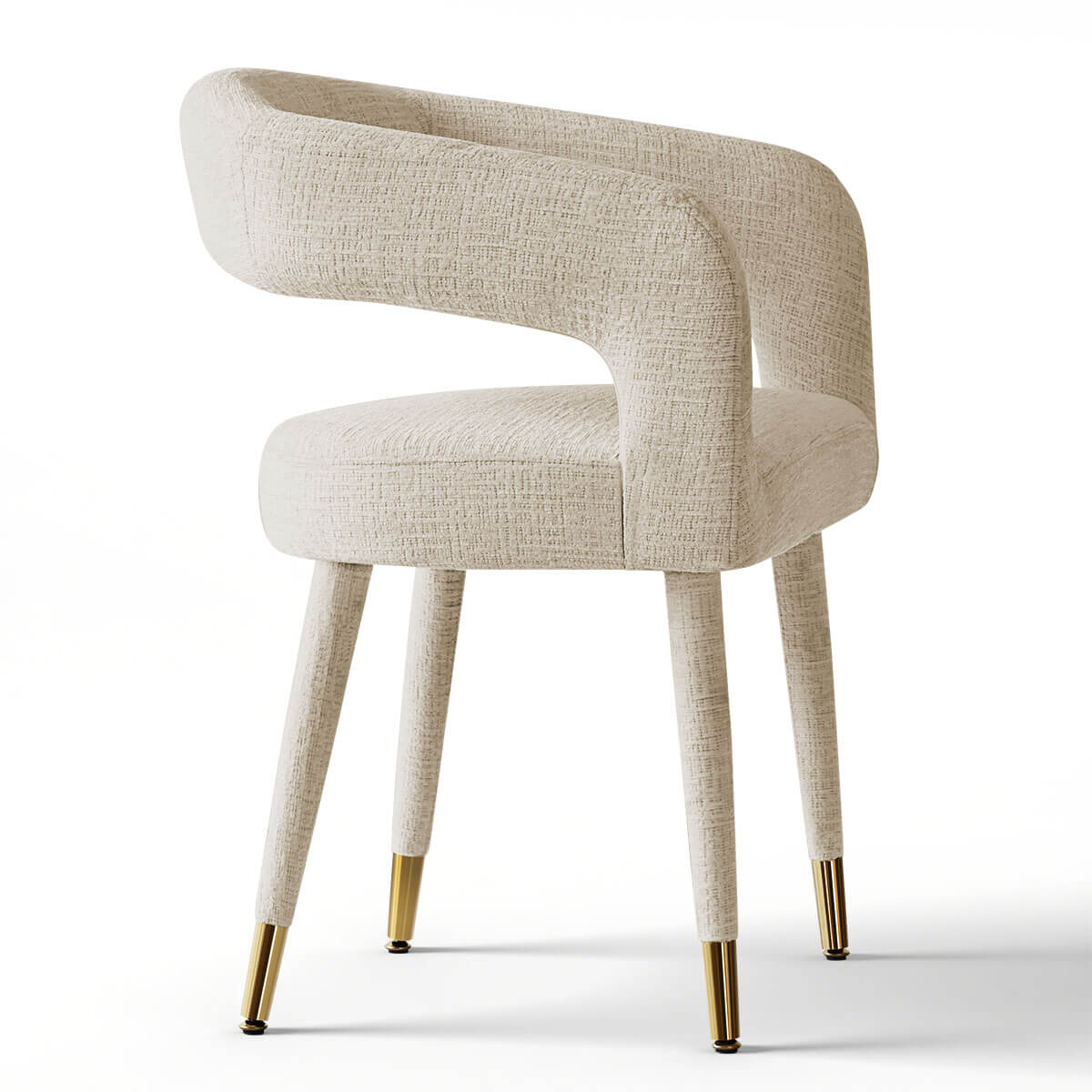 Anna Modern Upholstered Dining Chairs with Arm (Set of 2)