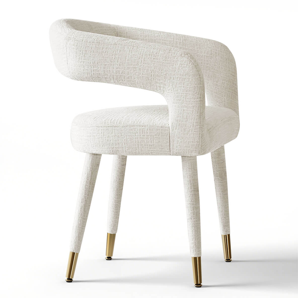 Anna Modern Upholstered Dining Chairs with Arm (Set of 2)