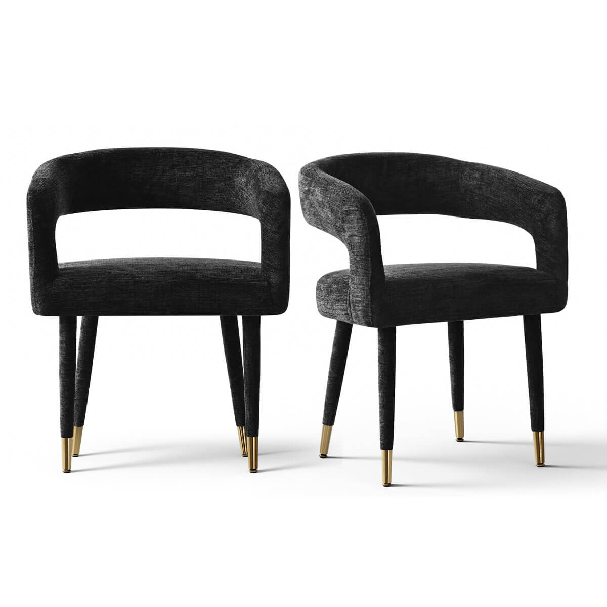 Anna Modern Upholstered Dining Chairs with Arm (Set of 2)