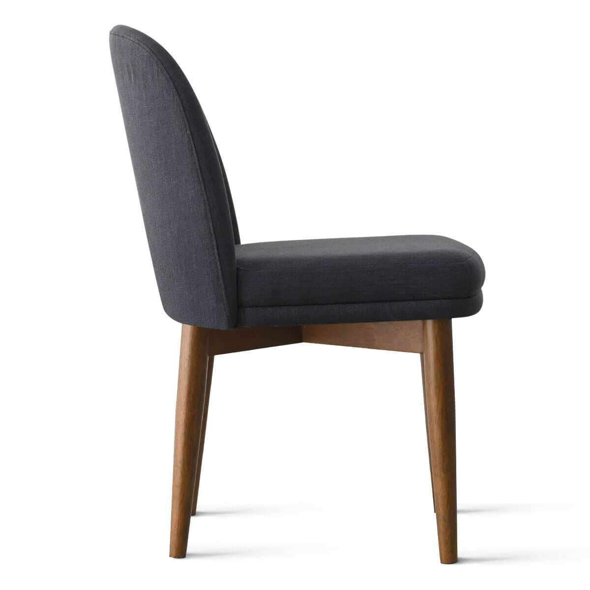 Athena Linen Upholstered Solid Wood Dining Chairs (Set of 2)