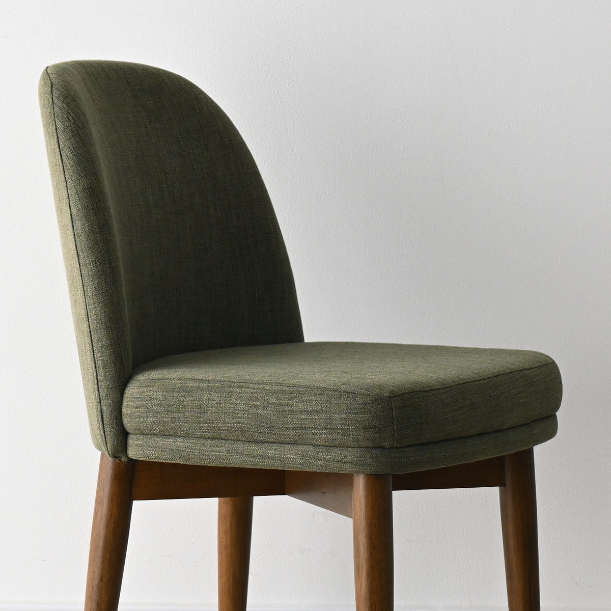 Athena Linen Upholstered Solid Wood Dining Chairs (Set of 2)