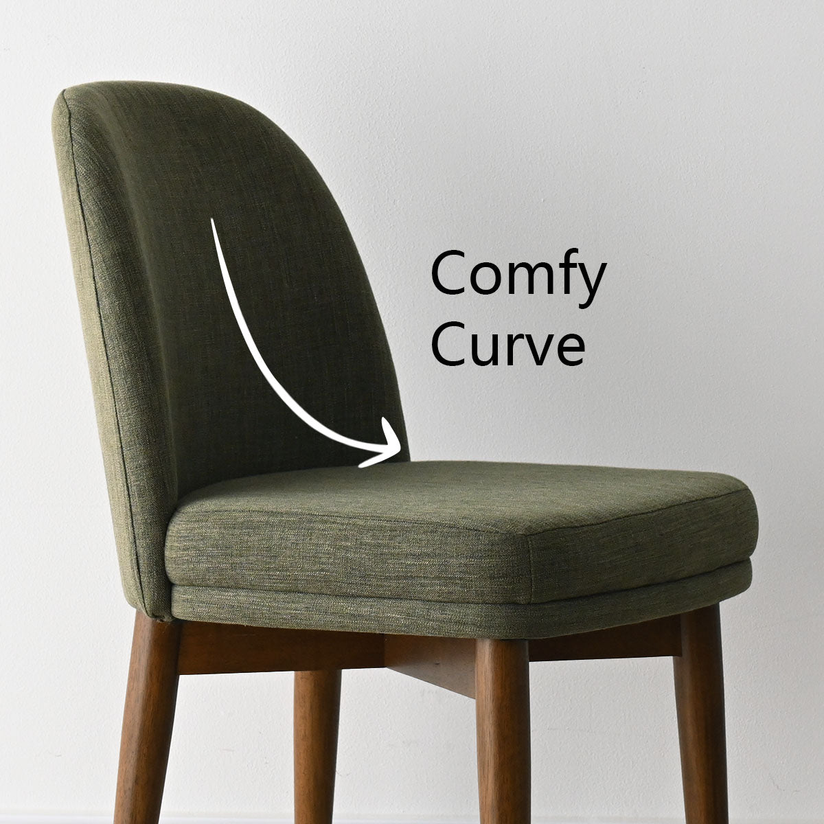 Athena Linen Upholstered Solid Wood Dining Chairs (Set of 6)