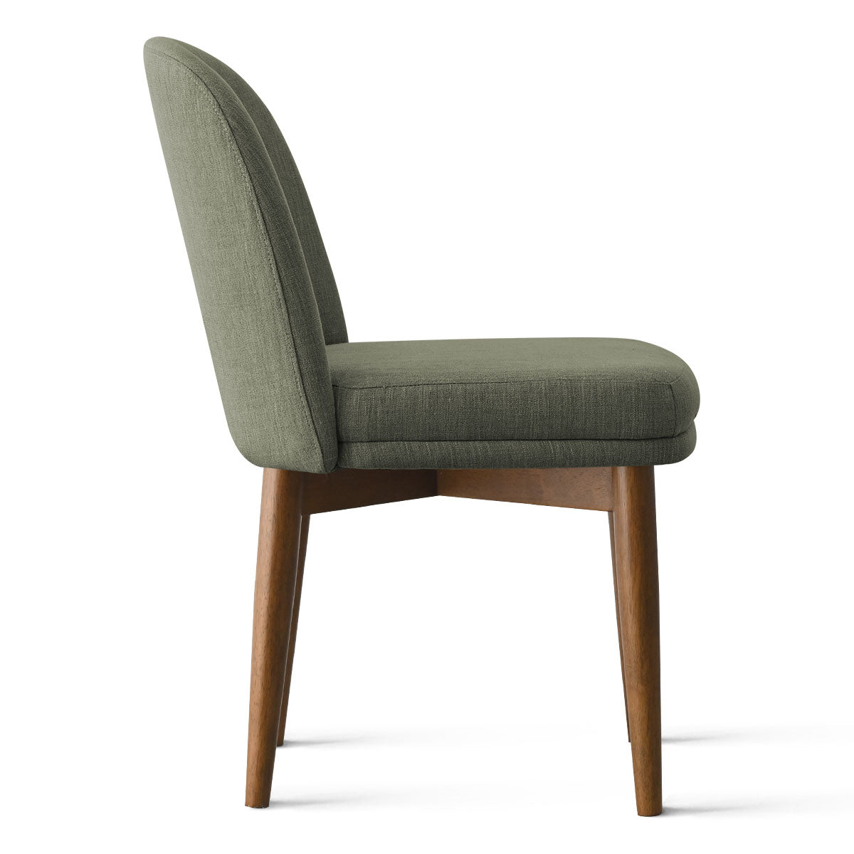 Athena Linen Upholstered Solid Wood Dining Chairs (Set of 2)