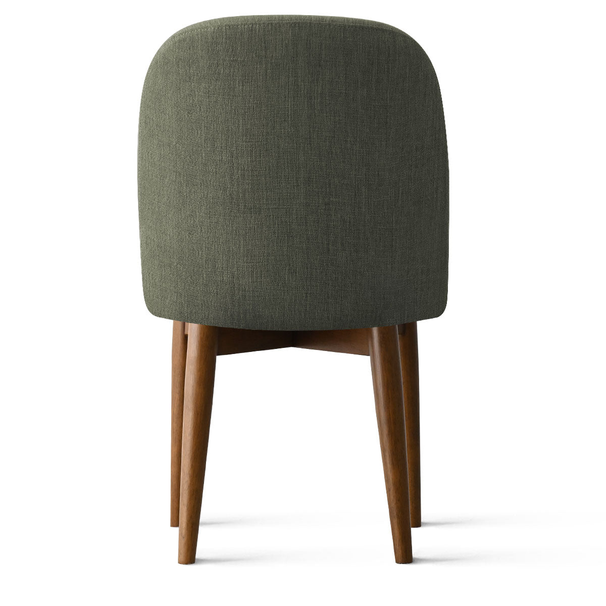 Athena Linen Upholstered Solid Wood Dining Chairs (Set of 2)