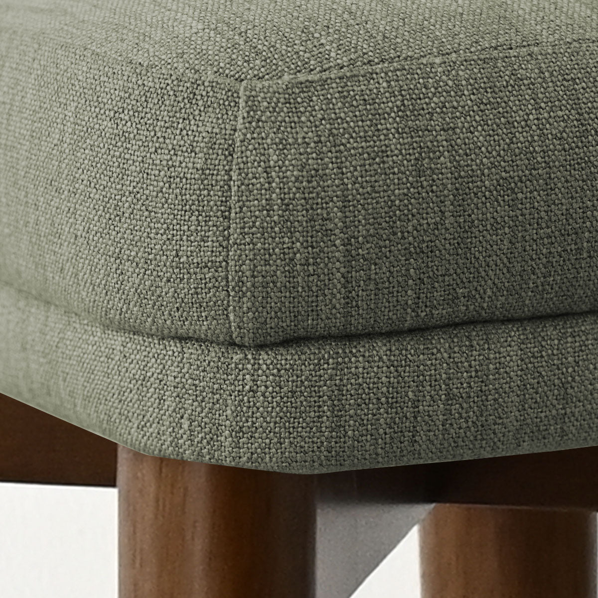 Athena Linen Upholstered Solid Wood Dining Chairs (Set of 2)