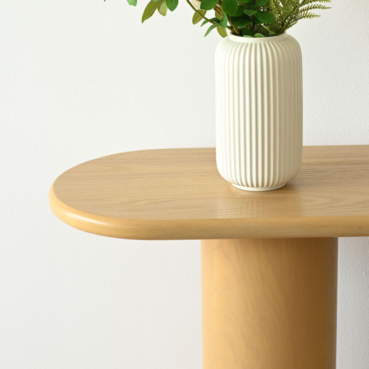 Baguette 60" Modern Oval Solid Wood Console Table