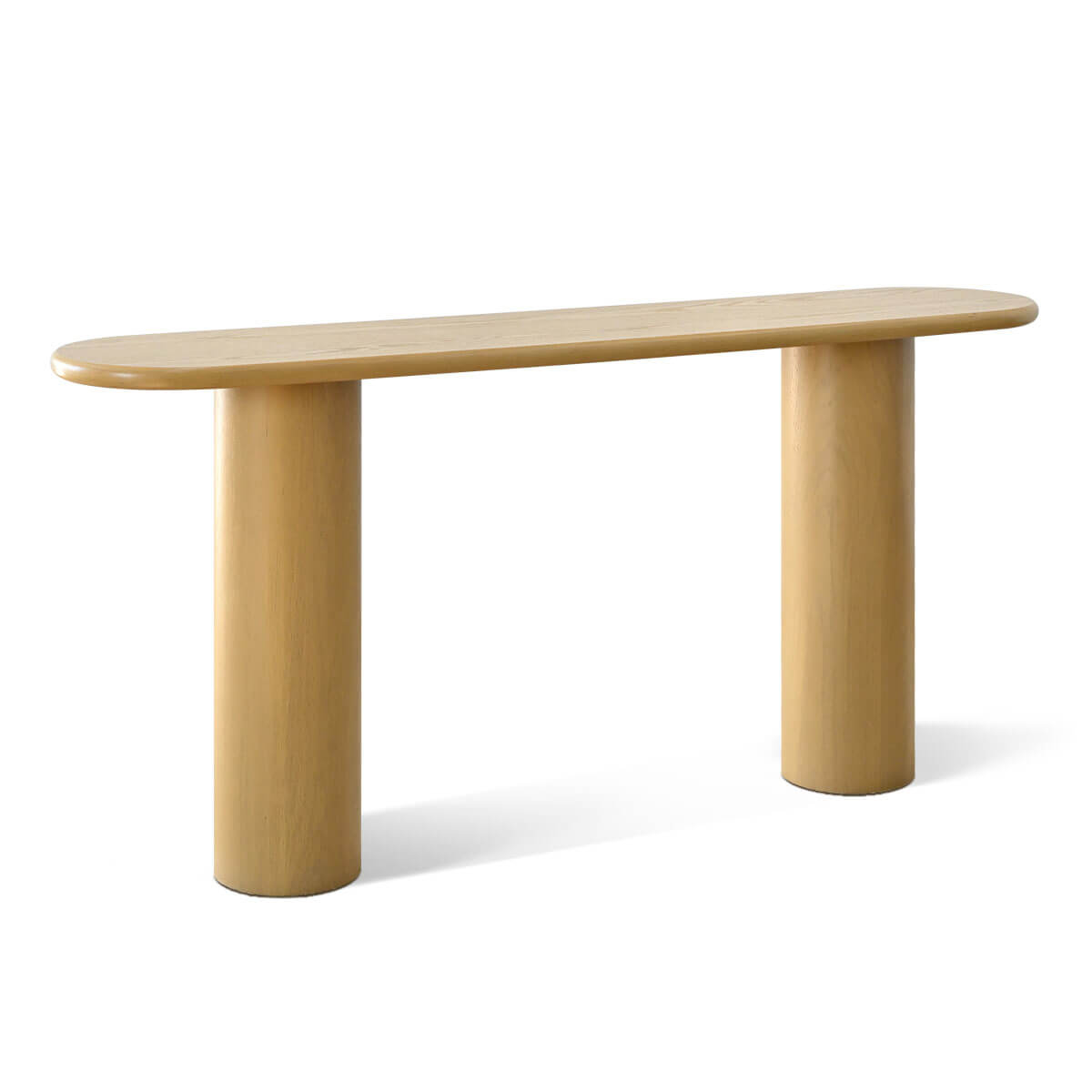 Baguette 60" Modern Oval Solid Wood Console Table