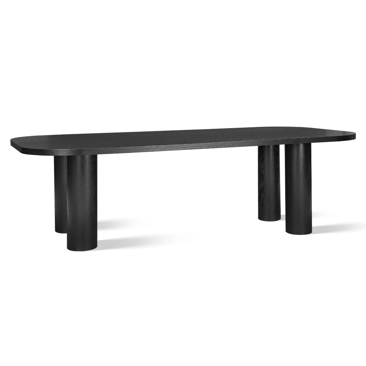 Baguette 86.5" Modern Rectangle Oak Large Dining Table