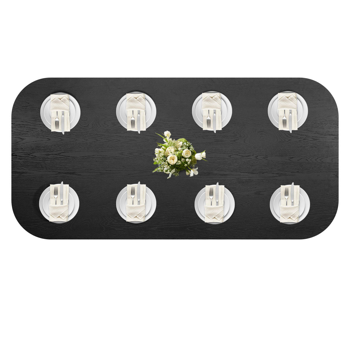 Baguette 86.5" Modern Rectangle Oak Large Dining Table