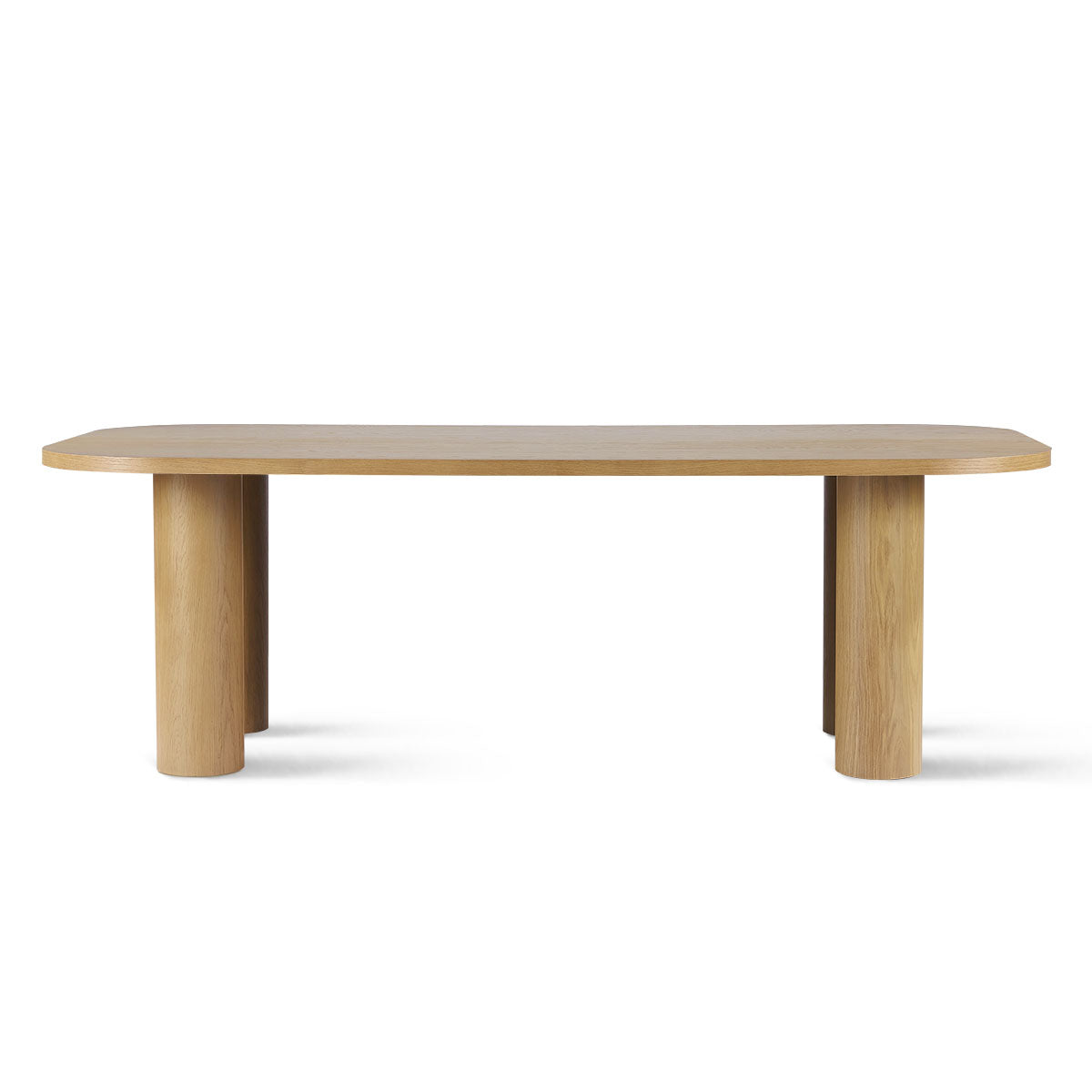 Baguette 86.5" Modern Rectangle Oak Large Dining Table