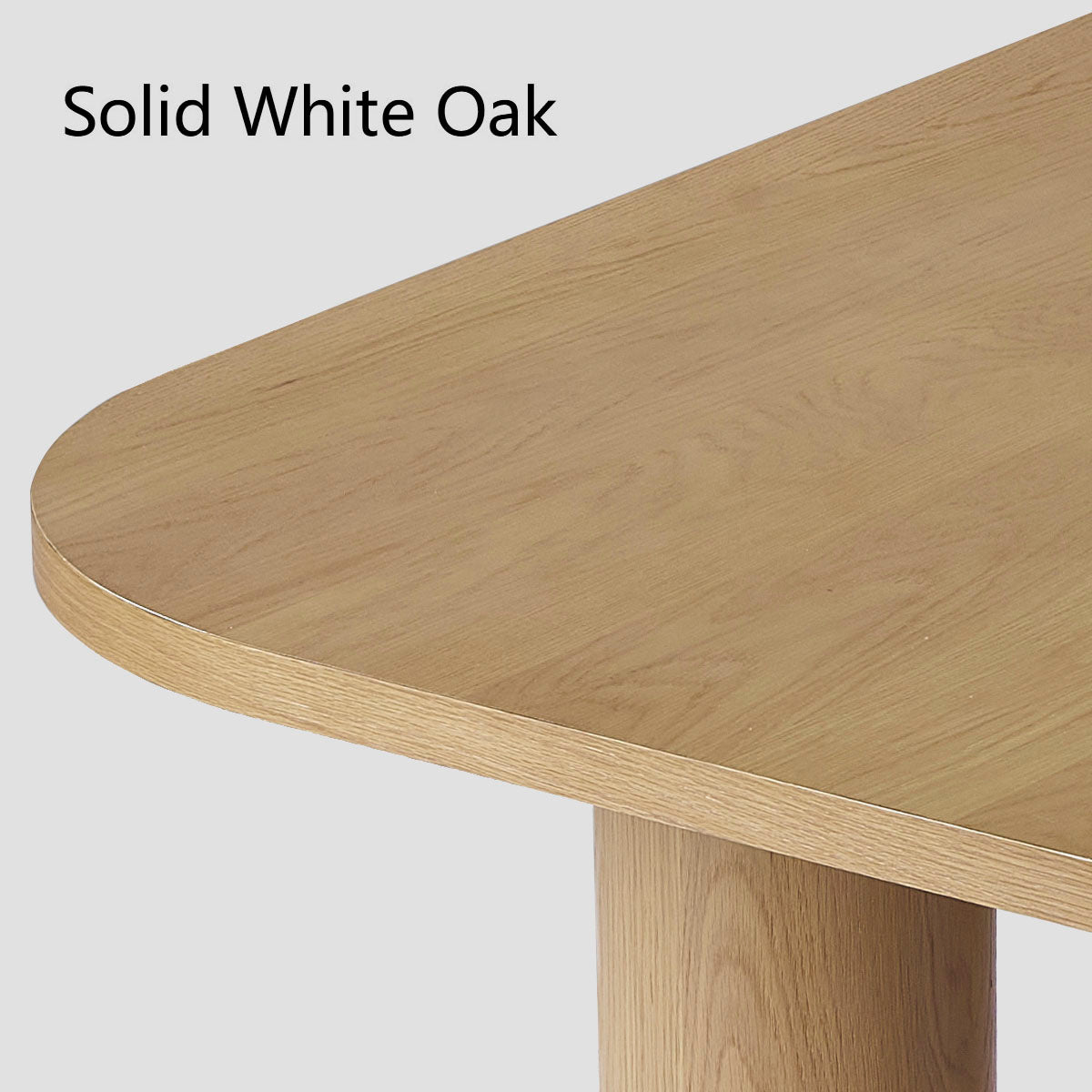 Baguette 86.5" Modern Rectangle Oak Large Dining Table