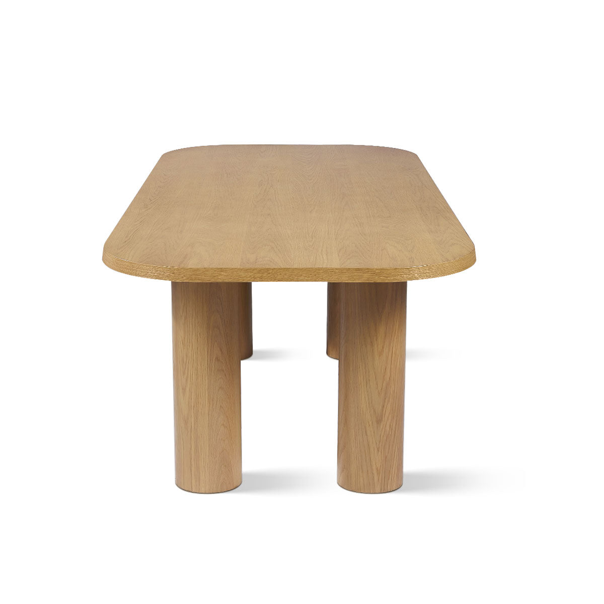 Baguette 86.5" Modern Rectangle Oak Large Dining Table