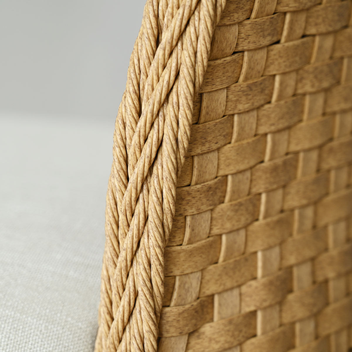 Barcelona Beige Rattan Upholstered Dining Chair (Set of 4)