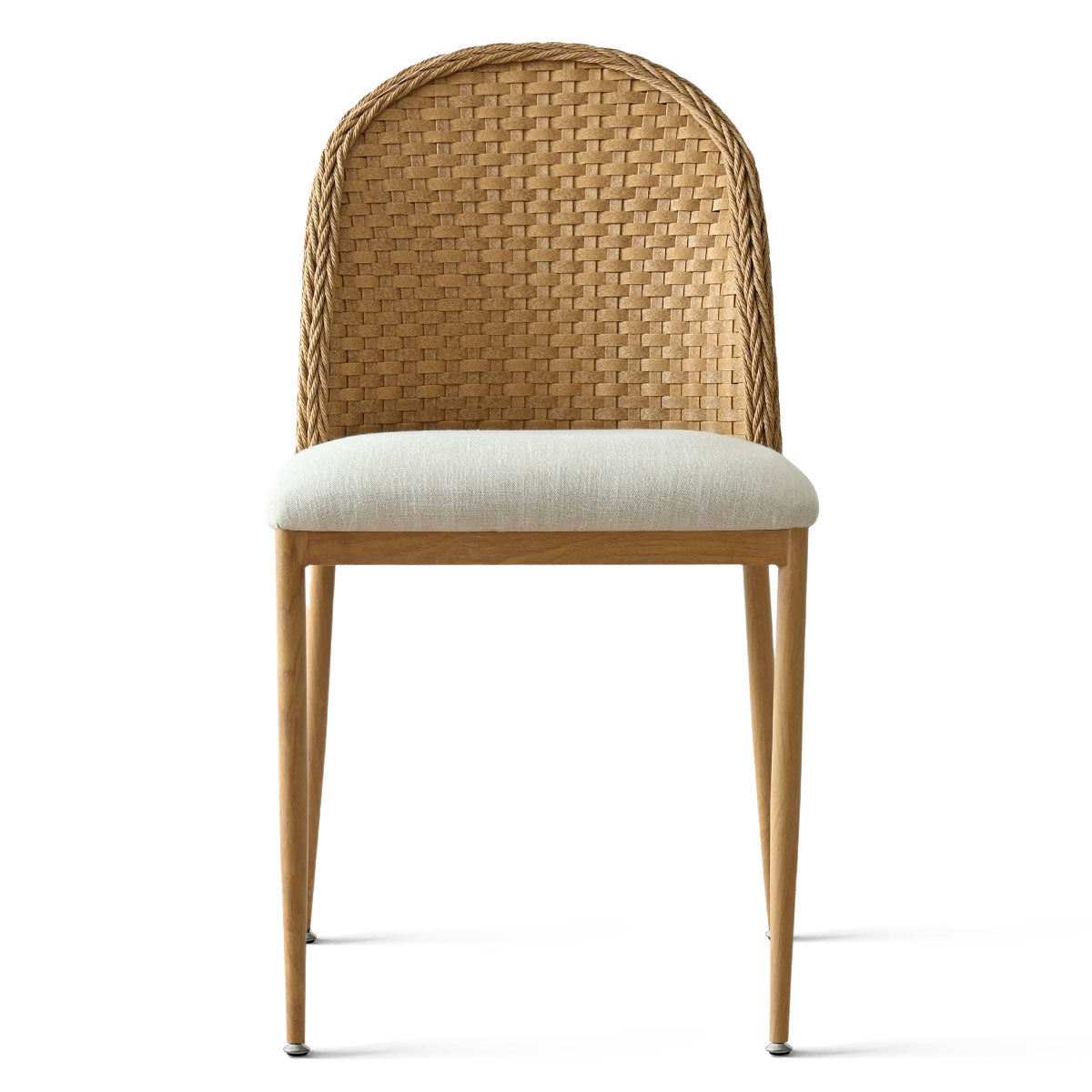 Barcelona Beige Rattan Upholstered Dining Chair (Set of 4)