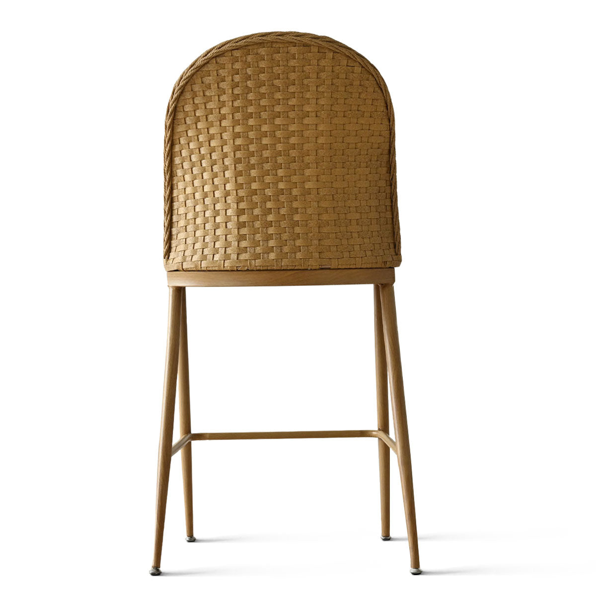 Barcelona 25.5" Beige Rattan Upholstered Counter Stool (Set of 4)