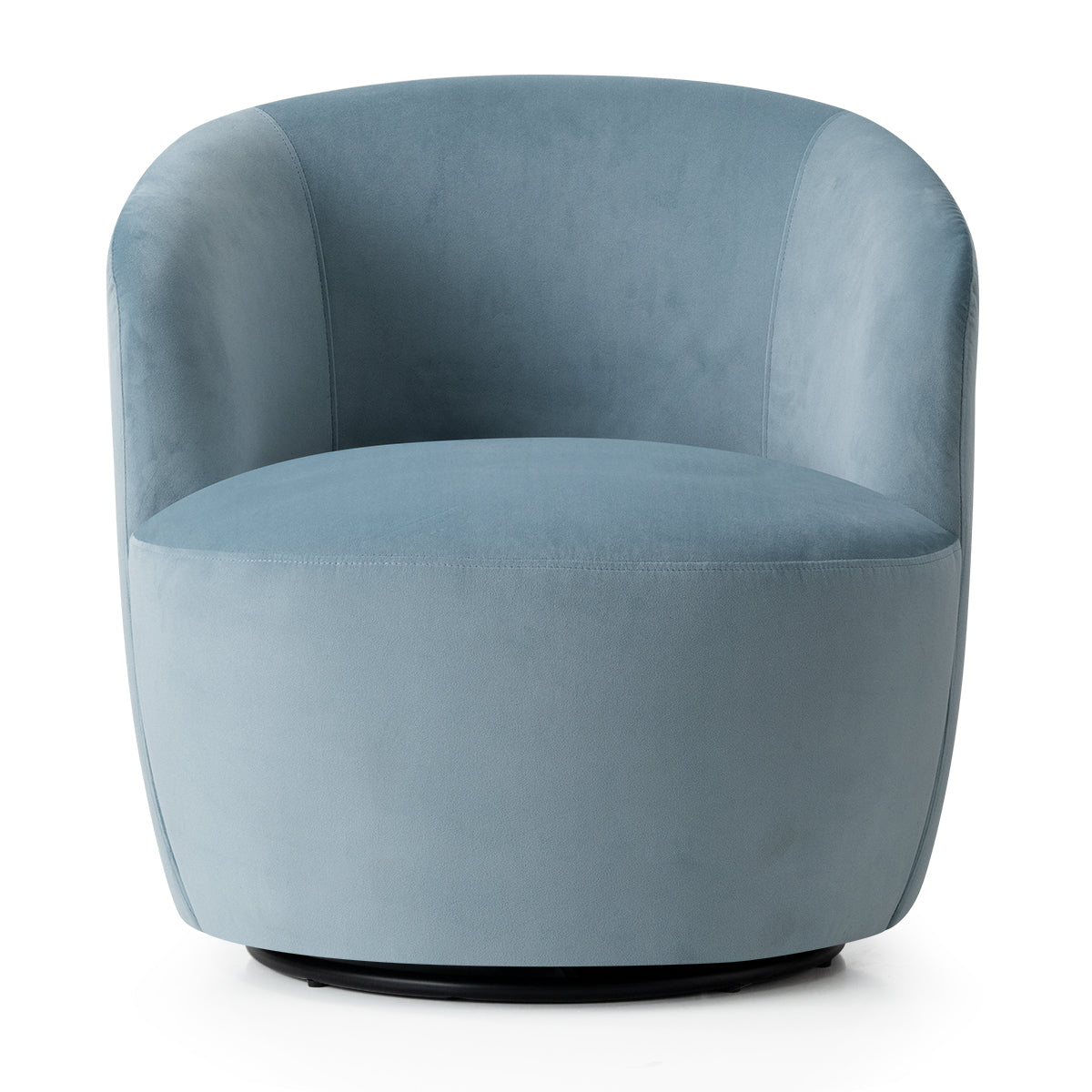 Bella Modern Small Velvet Swivel Barrel Chair (1-Piece)