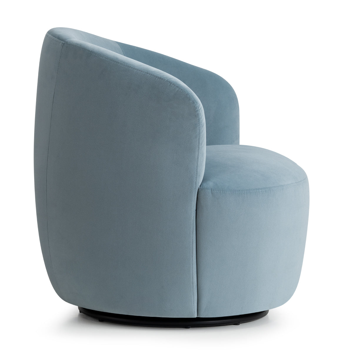 Bella Modern Small Velvet Swivel Barrel Chair (1-Piece)