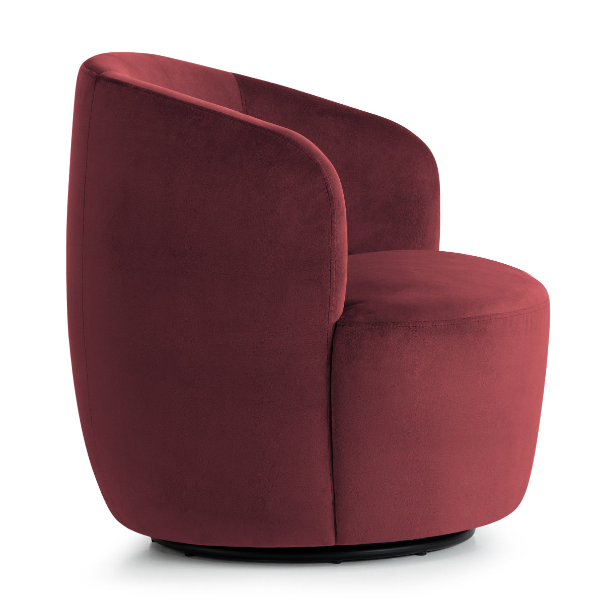 Bella Modern Small Velvet Swivel Barrel Chair (1-Piece)