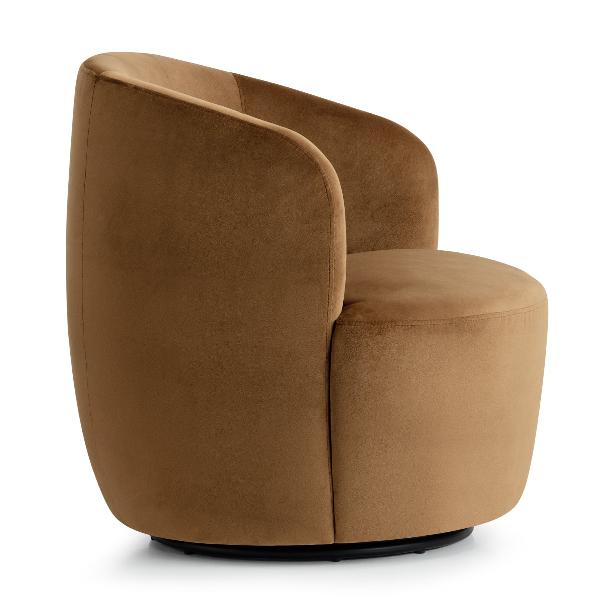 Bella Modern Small Velvet Swivel Barrel Chair (1-Piece)