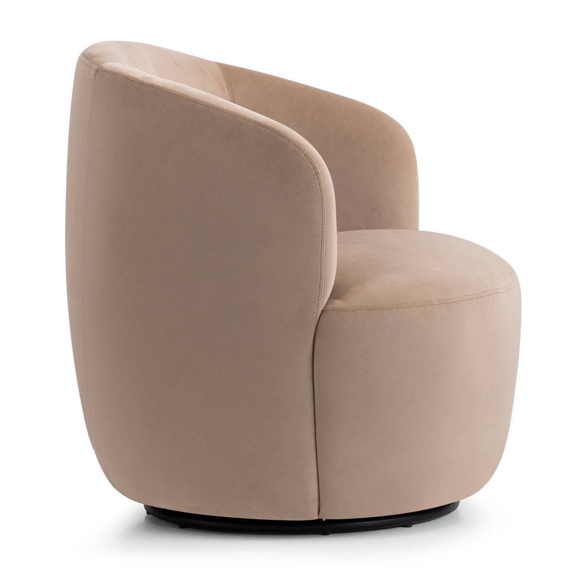 Bella Modern Small Velvet Swivel Barrel Chair (1-Piece)