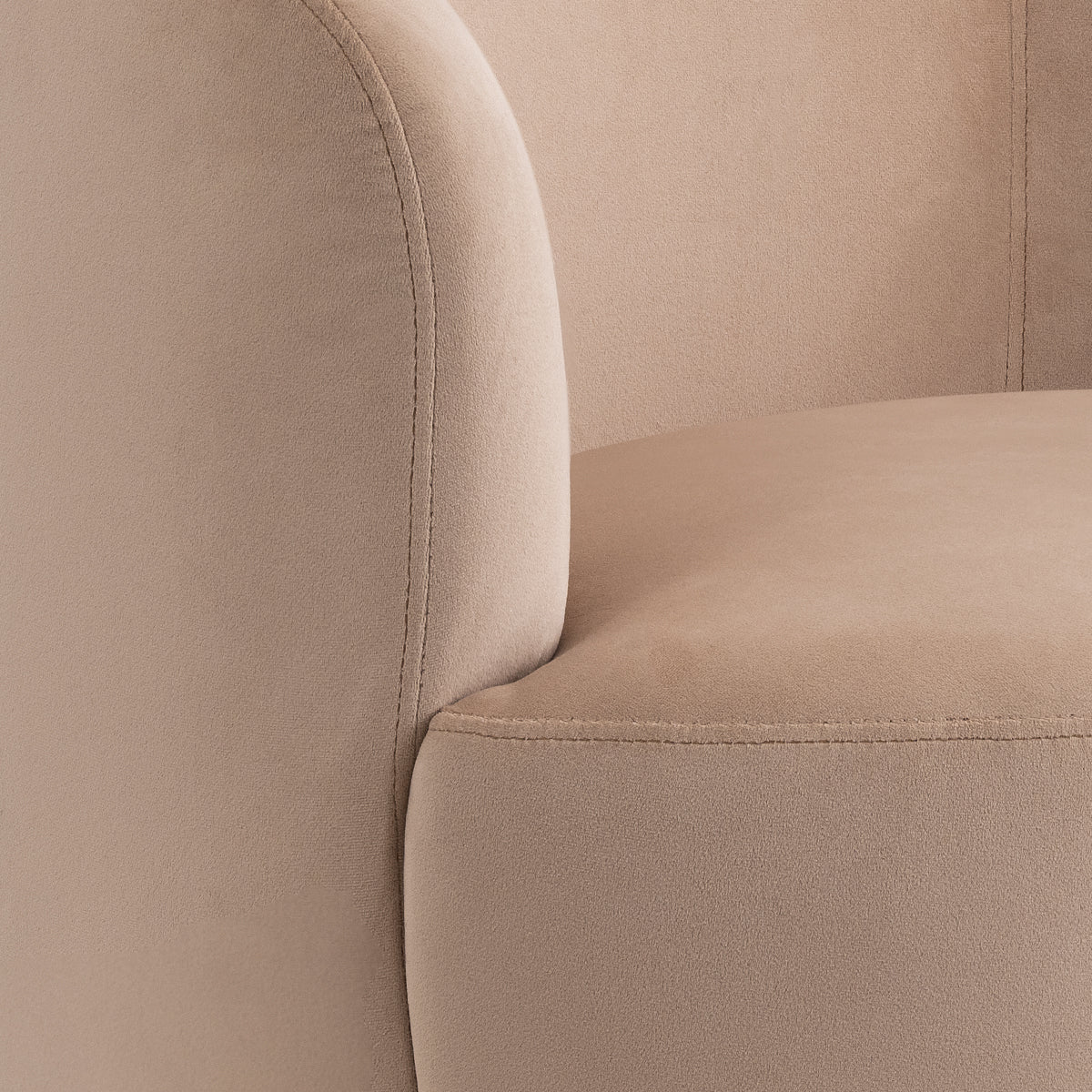 Bella Modern Small Velvet Swivel Barrel Chair (1-Piece)