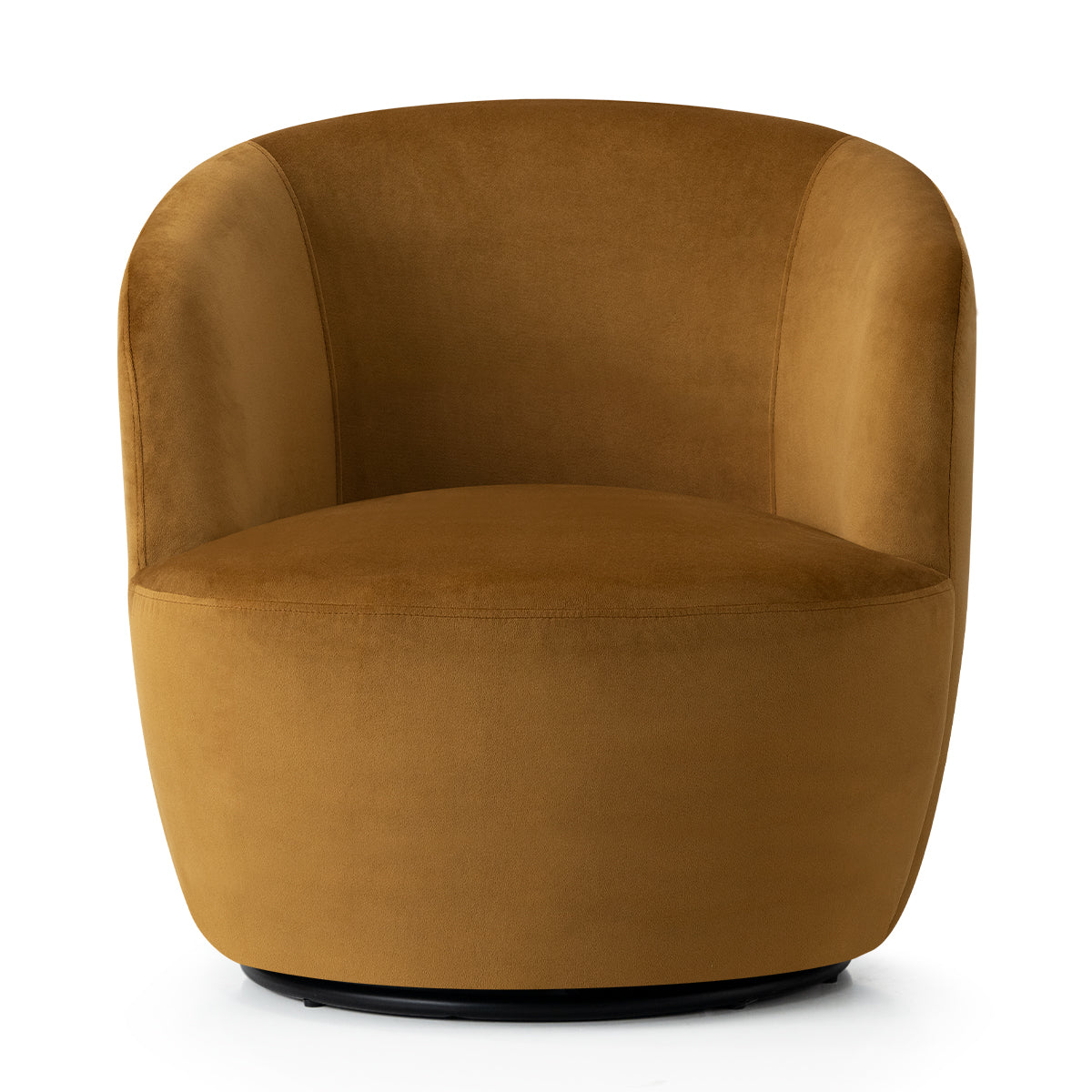 Bella Modern Small Velvet Swivel Barrel Chair (1-Piece)