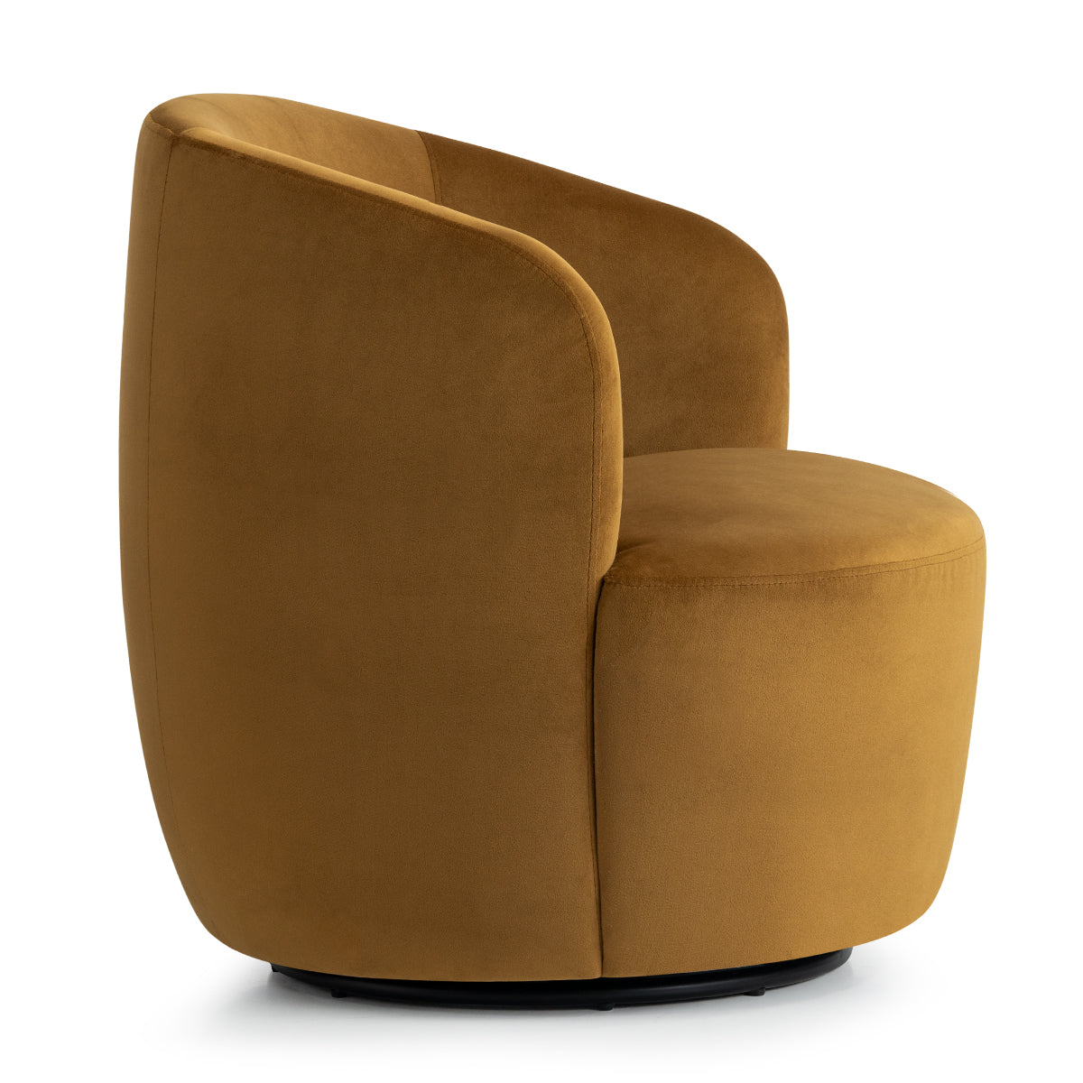 Bella Modern Small Velvet Swivel Barrel Chair (1-Piece)