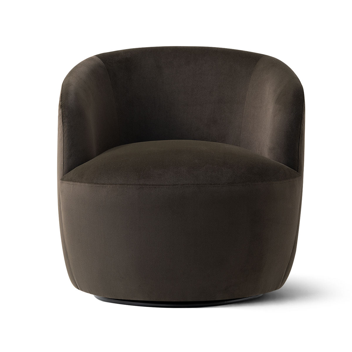 Bella Modern Small Velvet Swivel Barrel Chair (1-Piece)
