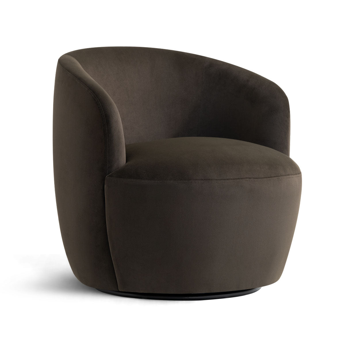 Bella Modern Small Velvet Swivel Barrel Chair (1-Piece)