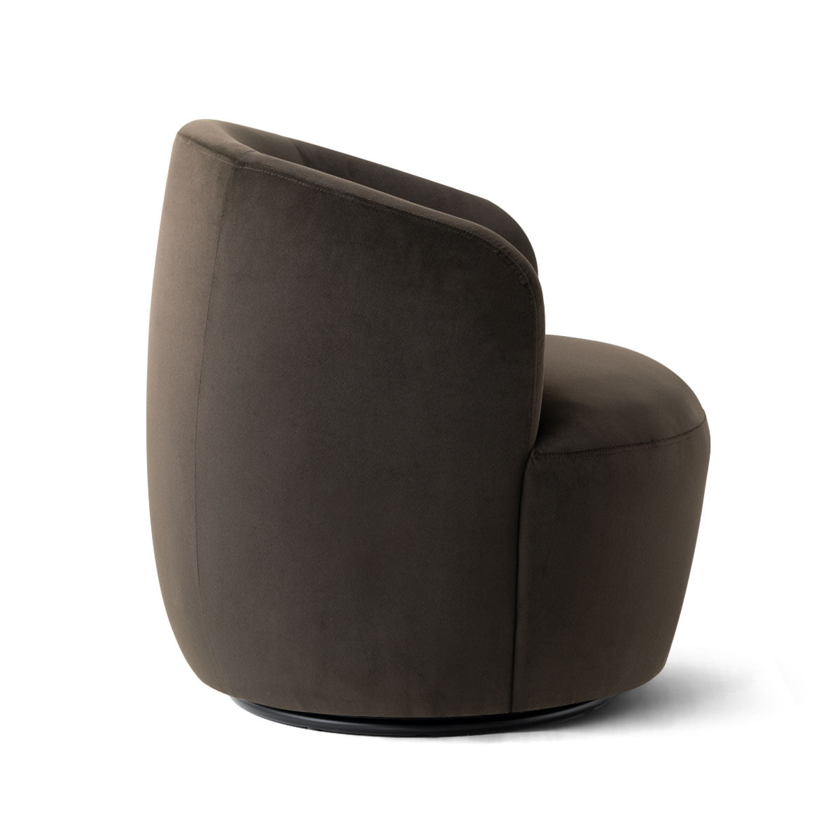 Bella Modern Small Velvet Swivel Barrel Chair (1-Piece)