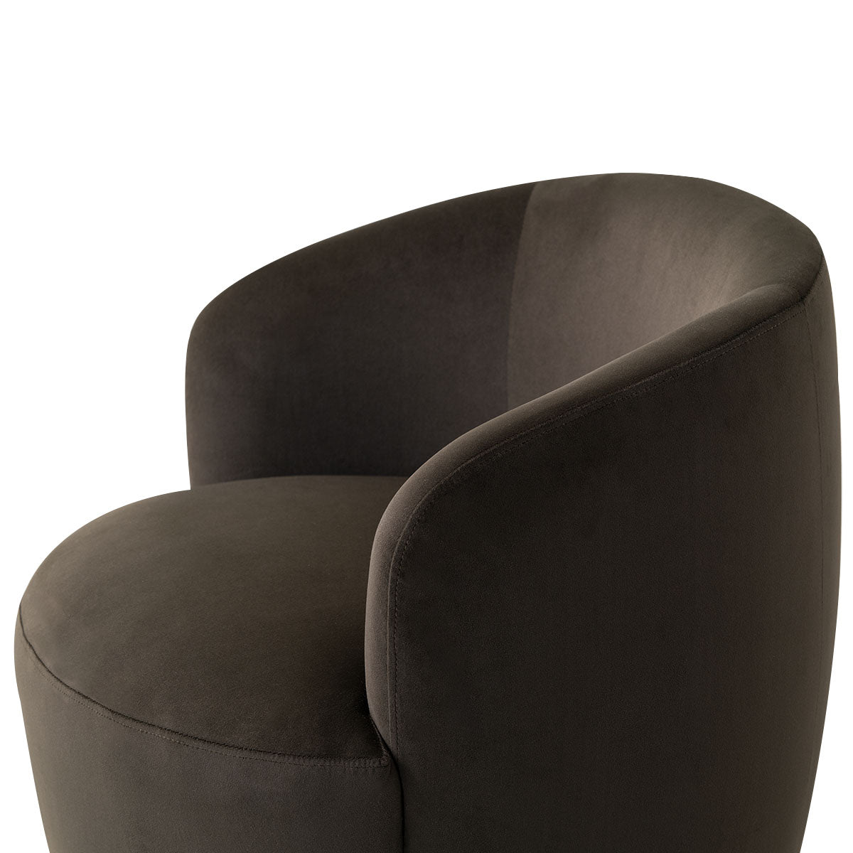 Bella Modern Small Velvet Swivel Barrel Chair (1-Piece)