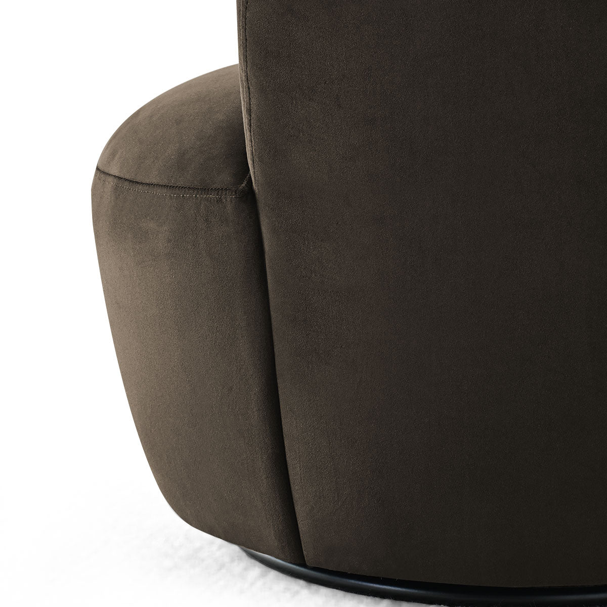 Bella Modern Small Velvet Swivel Barrel Chair (1-Piece)