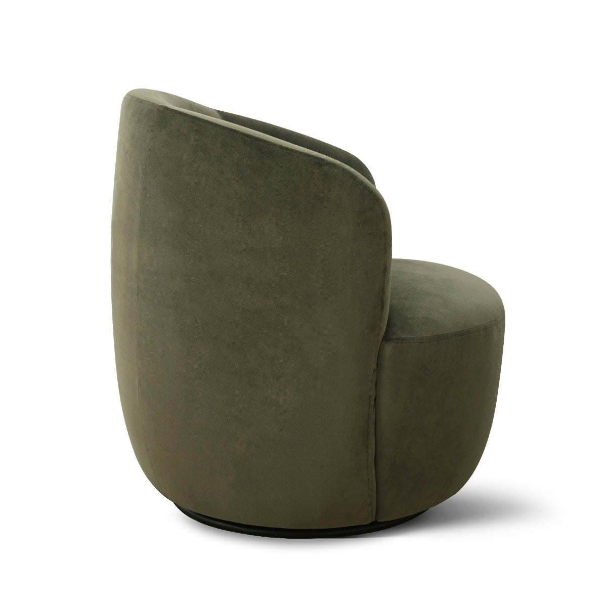 Bella Modern Small Velvet Swivel Barrel Chair (1-Piece)