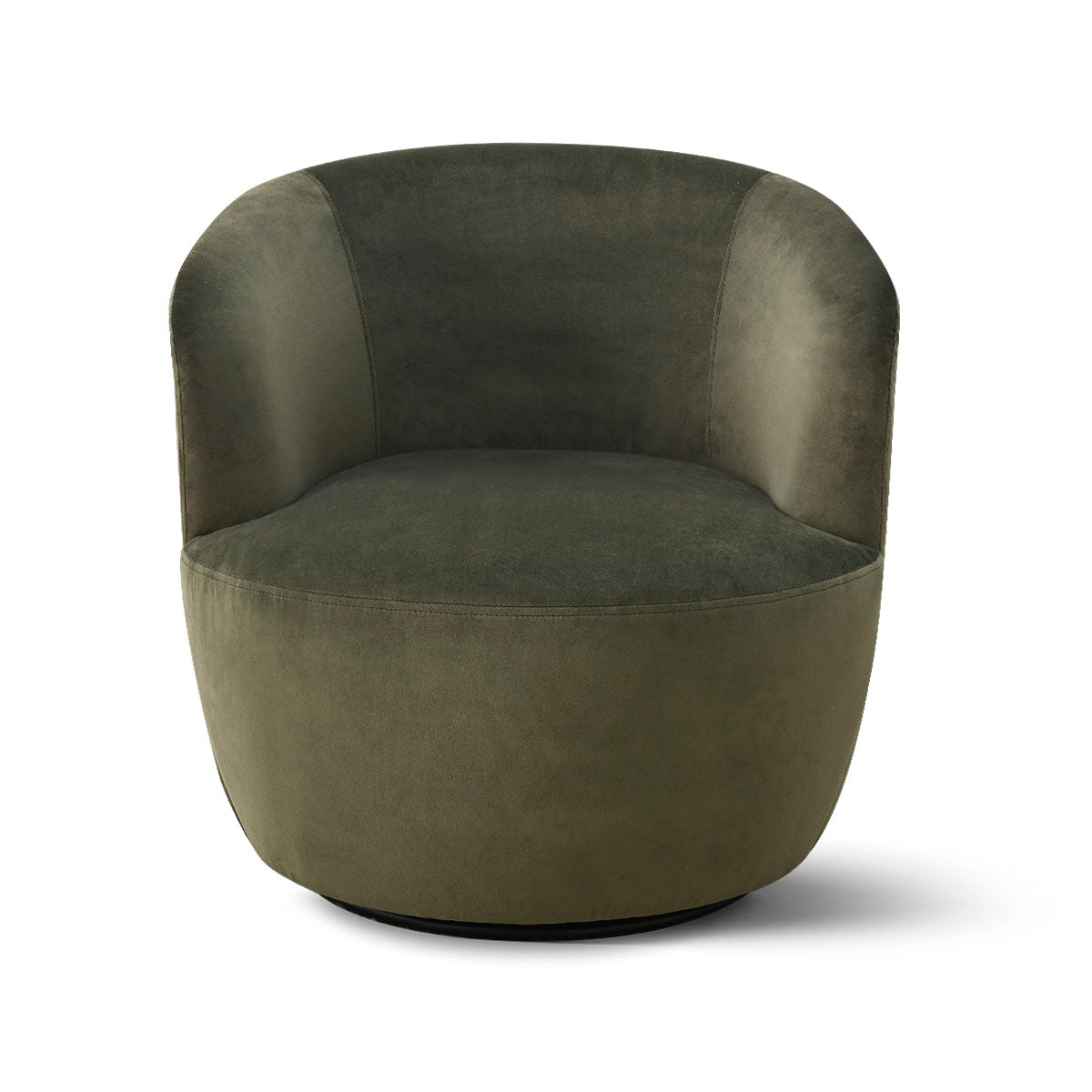 Bella Modern Small Velvet Swivel Barrel Chair (1-Piece)