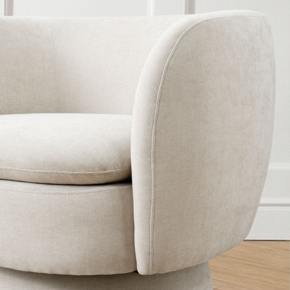 Bloom Upholstered Swivel Barrel Accent Chair (1-Piece)