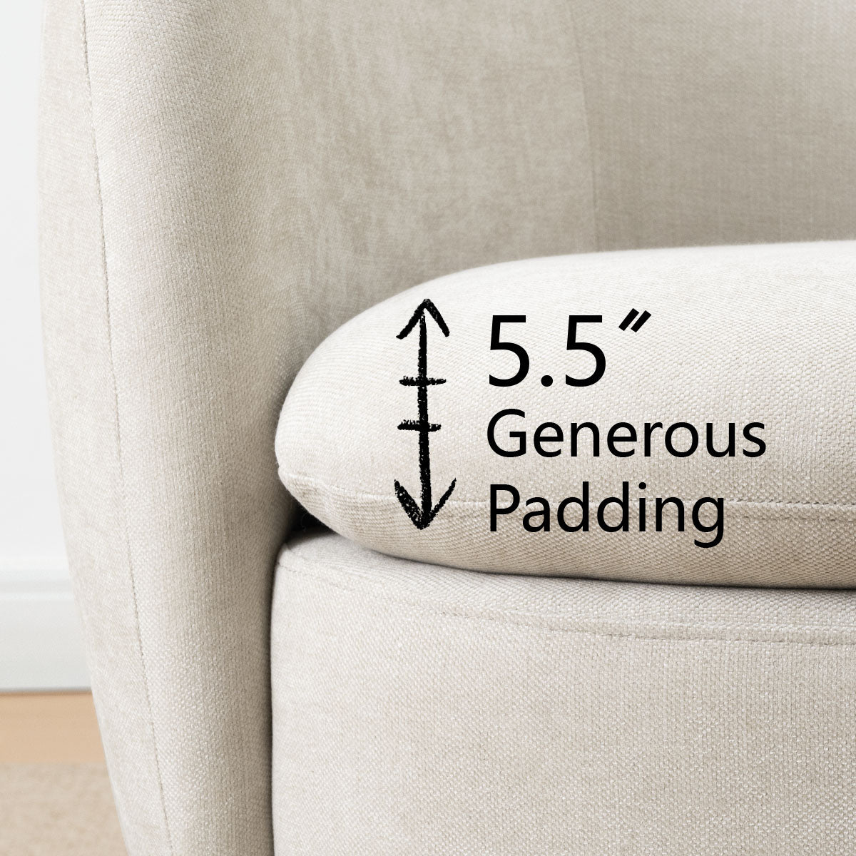 Bloom Upholstered Swivel Barrel Accent Chair (1-Piece)