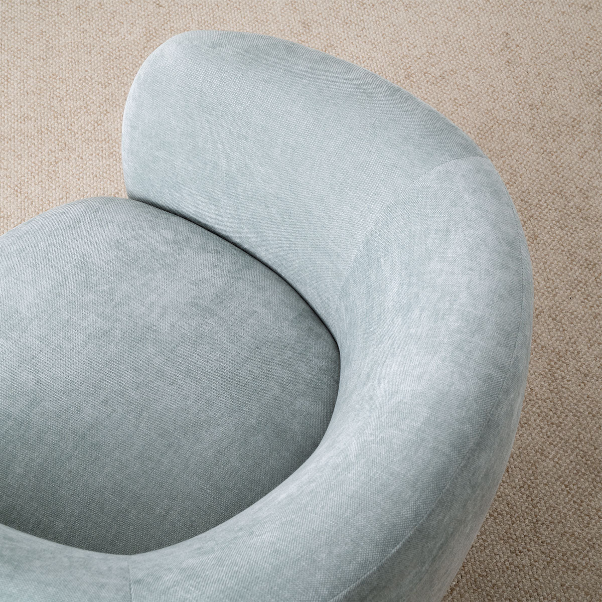 Bloom Upholstered Swivel Barrel Accent Chair (1-Piece)