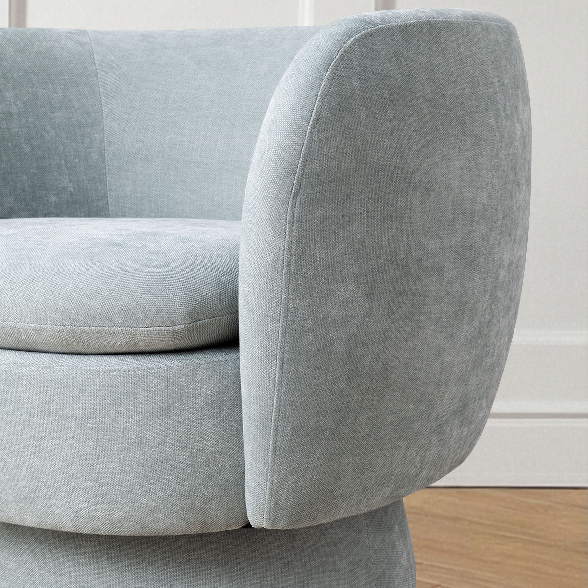 Bloom Upholstered Swivel Barrel Accent Chair (1-Piece)