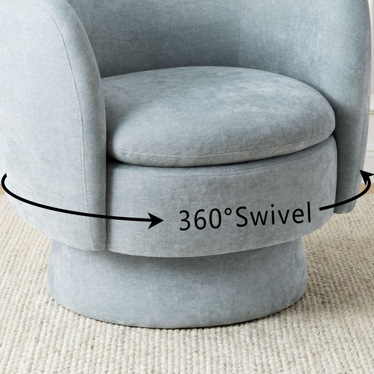 Bloom Upholstered Swivel Barrel Accent Chair (1-Piece)