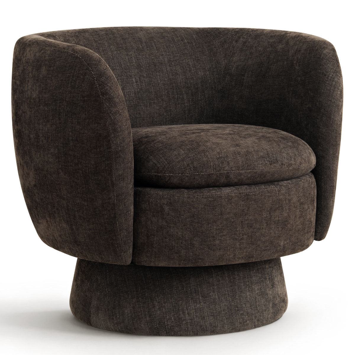 Bloom Upholstered Swivel Barrel Accent Chair (1-Piece)