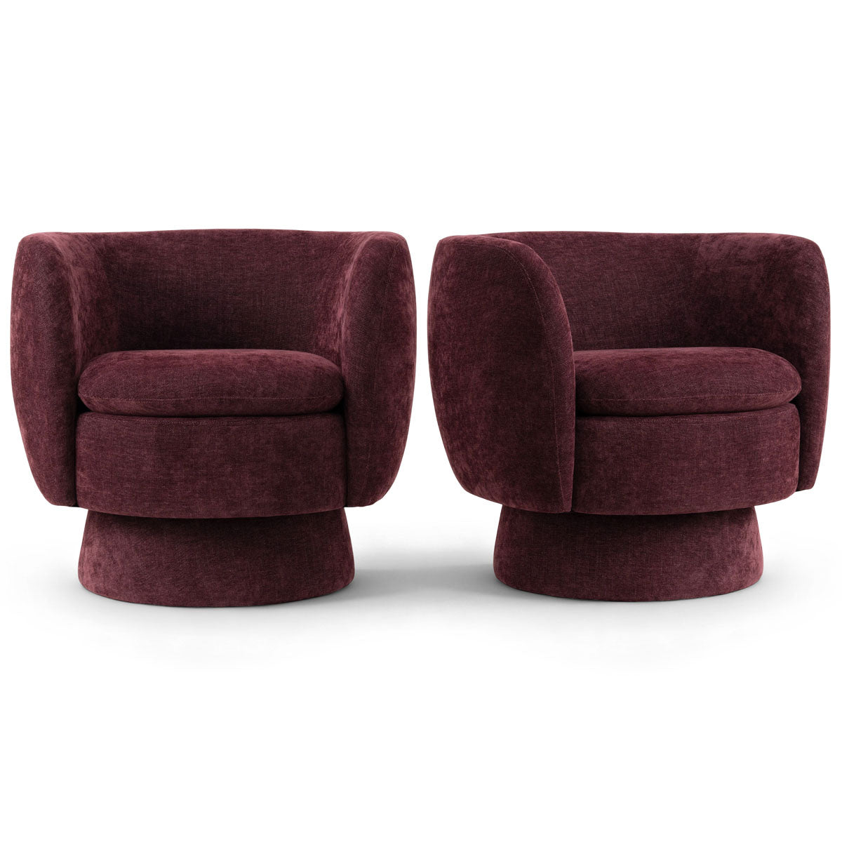 Bloom Upholstered Swivel Barrel Accent Chair (1-Piece)