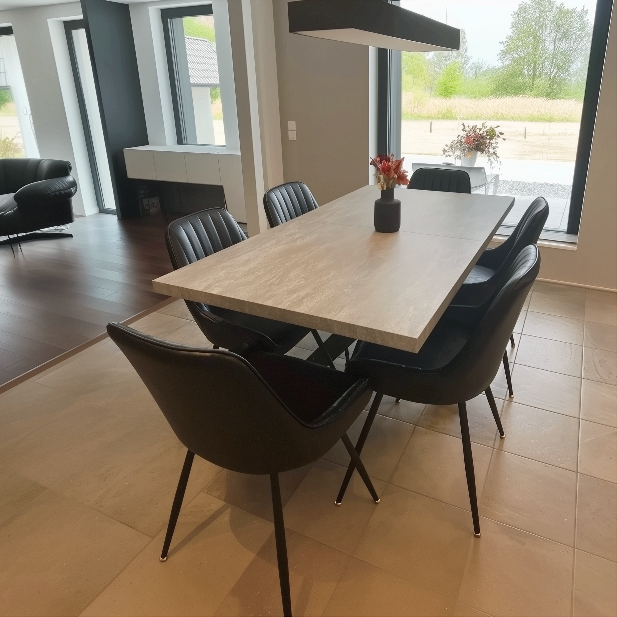 Boston Faux Leather Upholstered Dining Chair (Set of 2)