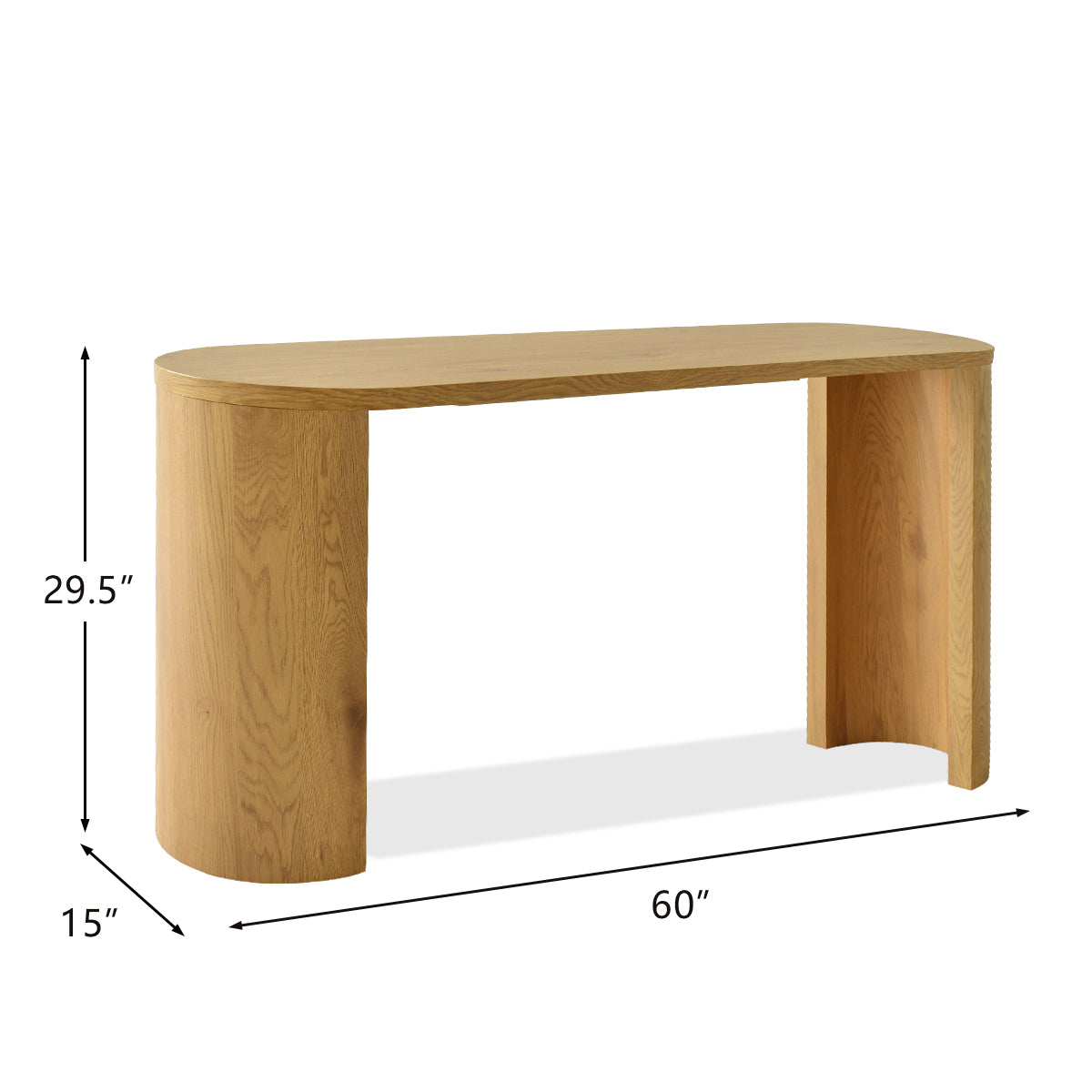 Dwen 60" Modern 2-Style Oval Console Table