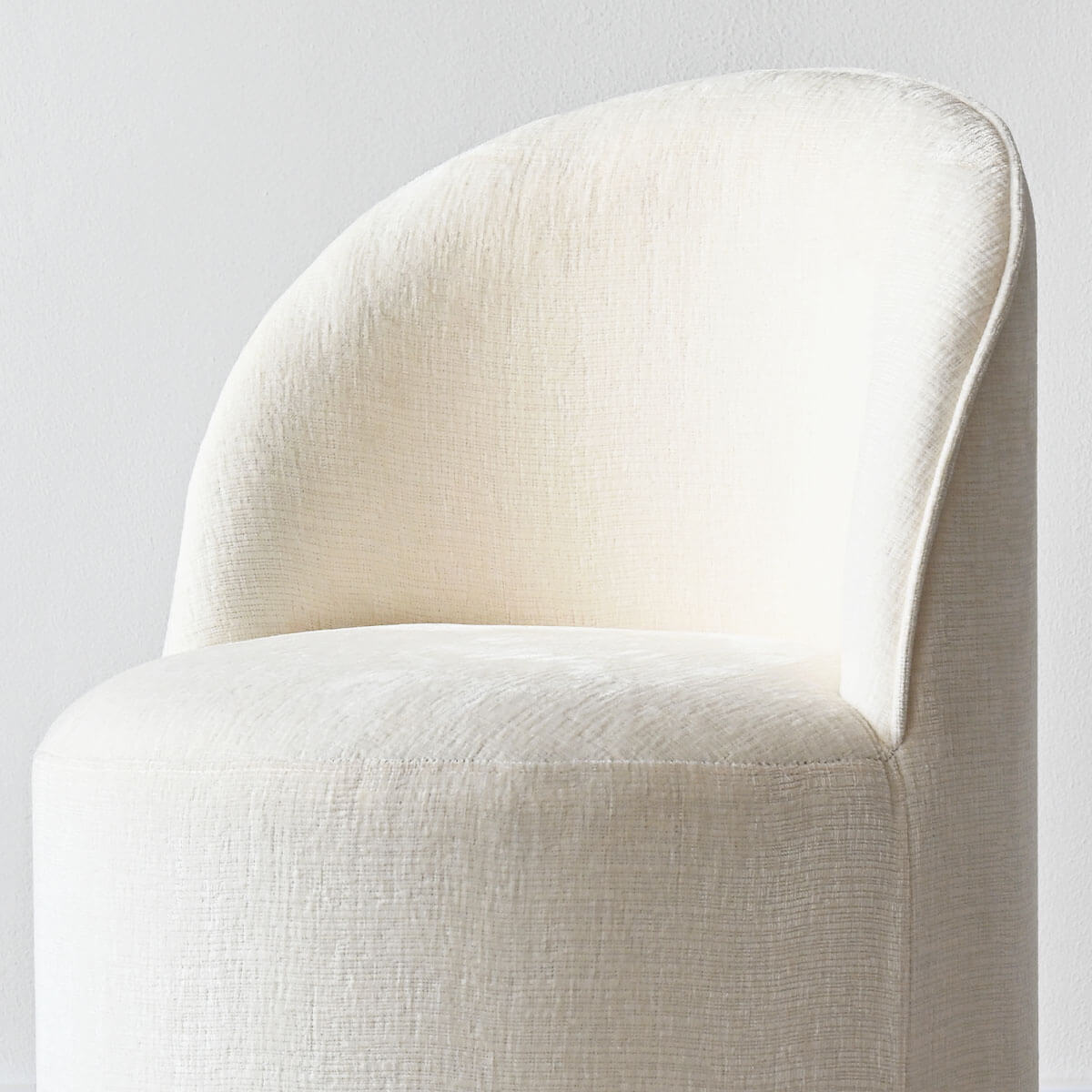 Doris Rolling Upholstered Dining Chair With Castors (Set of 6)