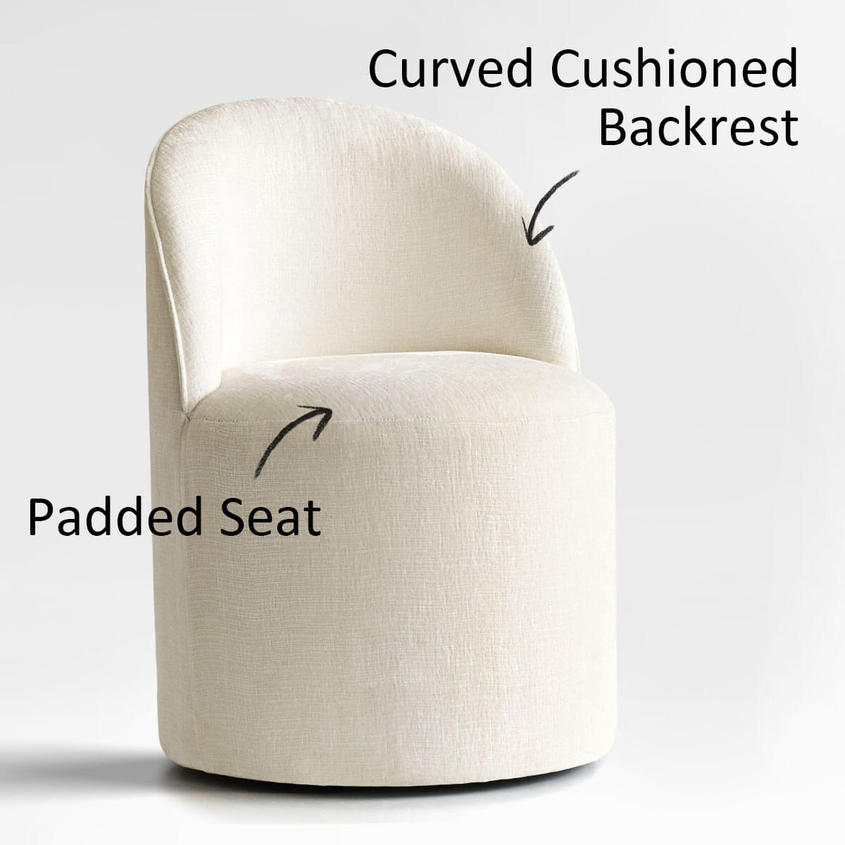 Doris Rolling Upholstered Dining Chair With Castors (Set of 6)