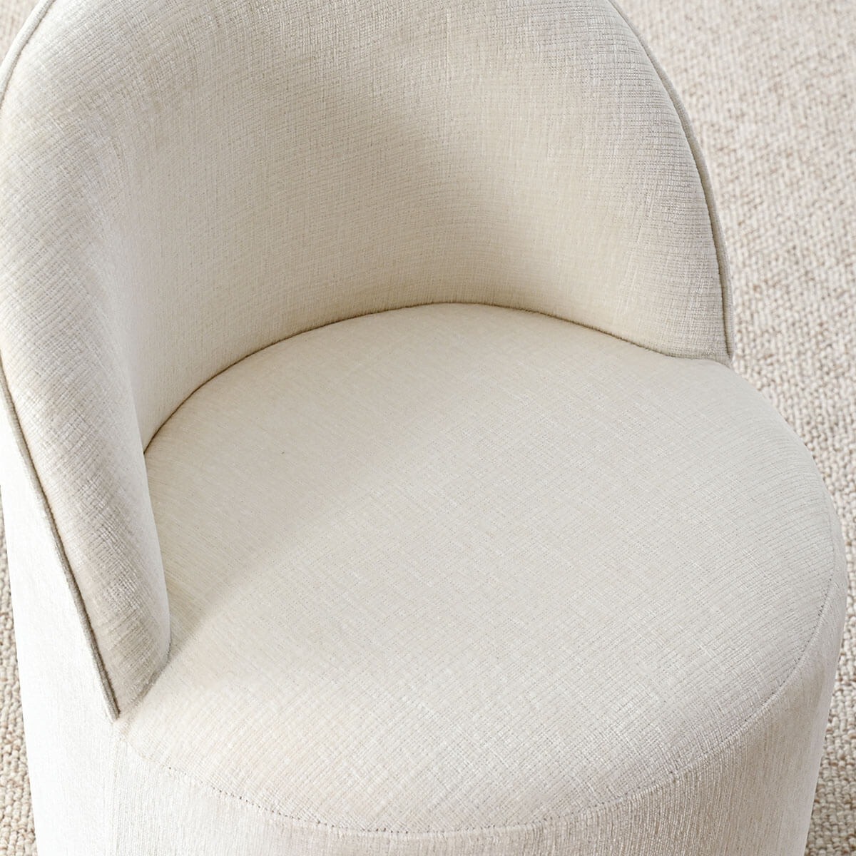 Doris Rolling Upholstered Dining Chair With Castors (1-Piece)