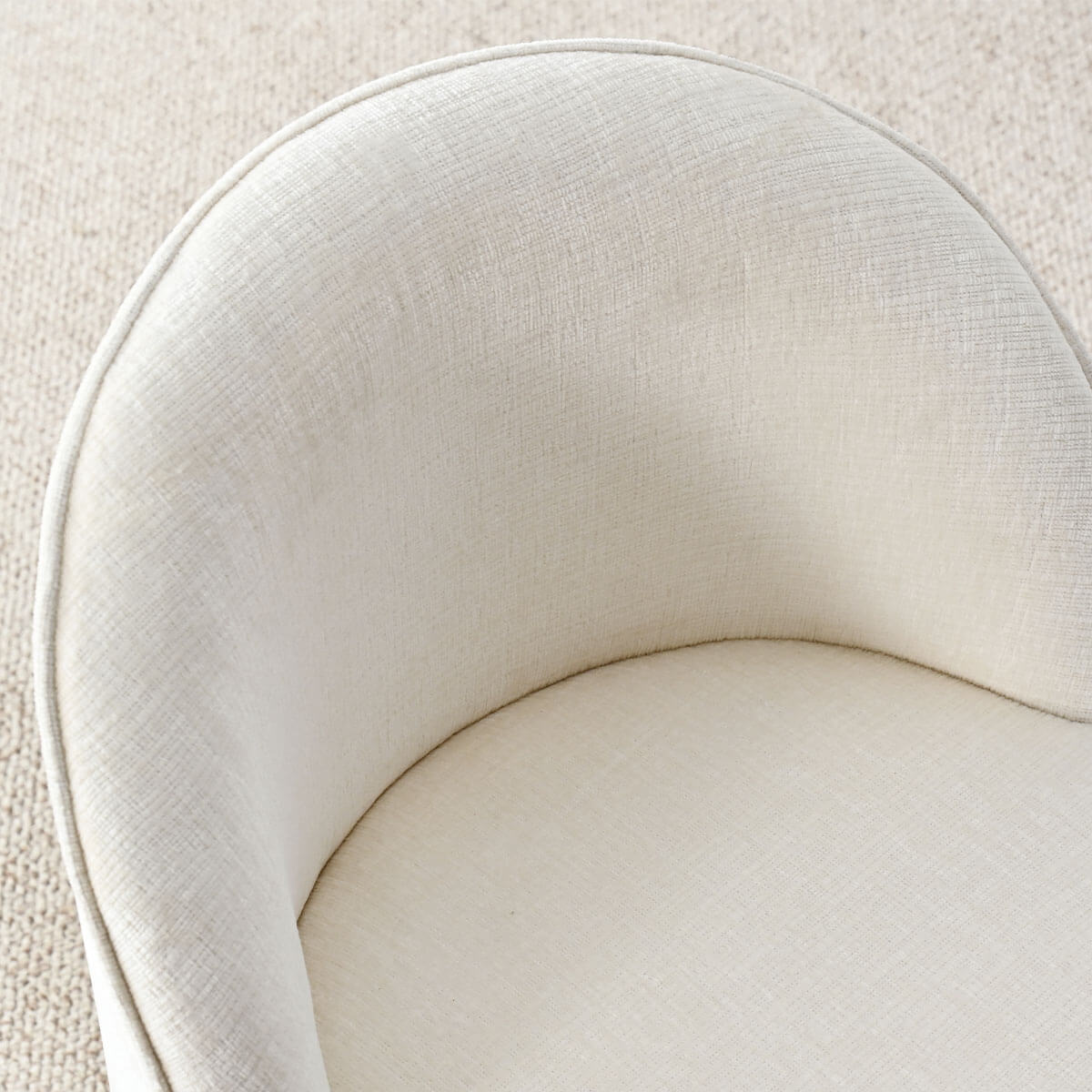 Doris Rolling Upholstered Dining Chair With Castors (1-Piece)