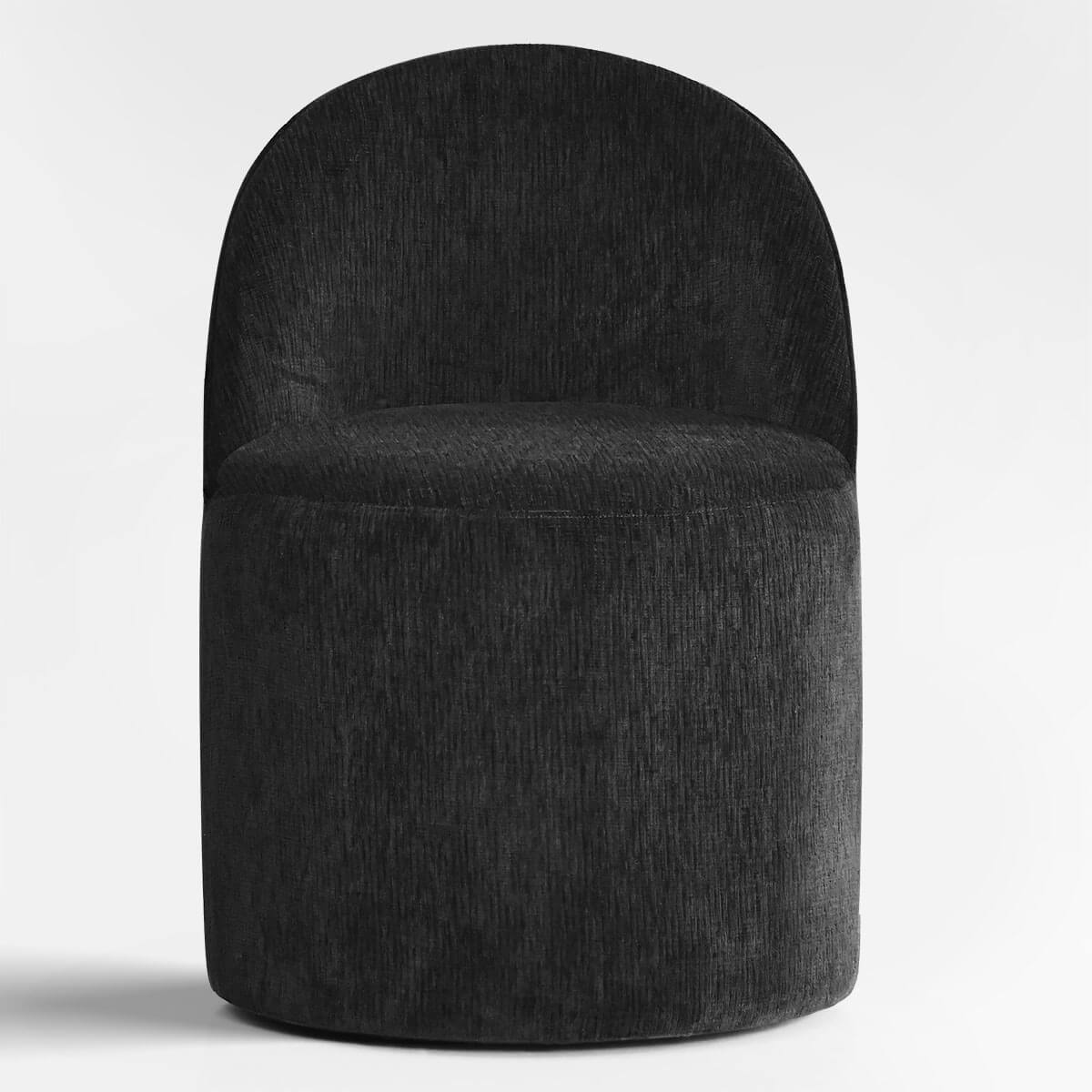 Doris Rolling Upholstered Dining Chair With Castors (Set of 6)