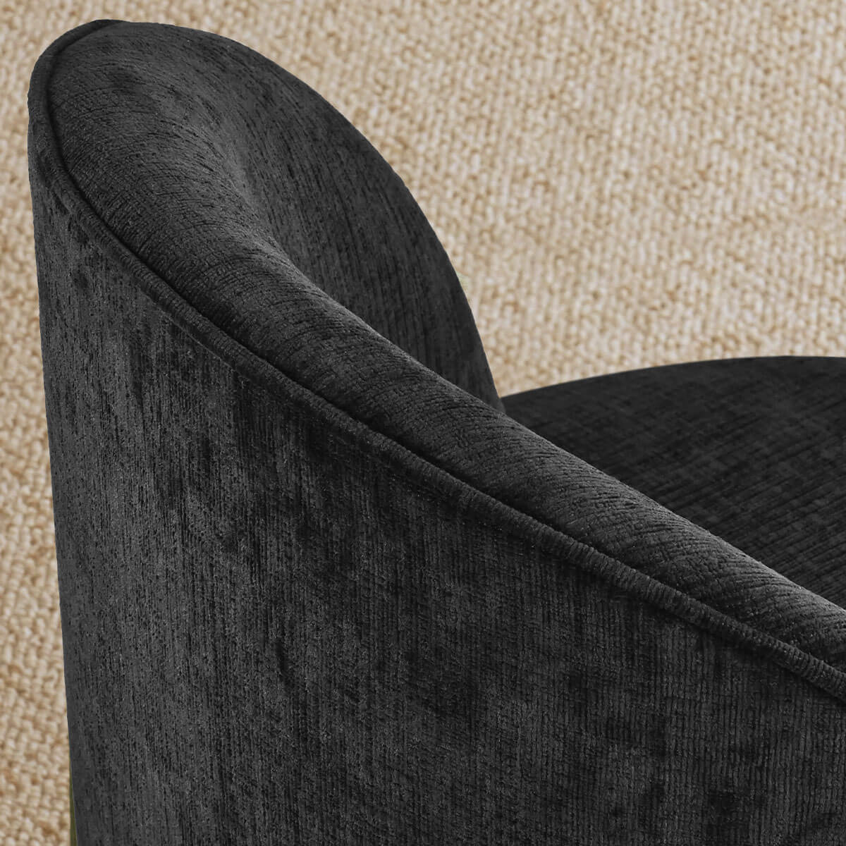 Doris Rolling Upholstered Dining Chair With Castors (Set of 6)